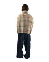 Manteau buttoned to the top - carreaux