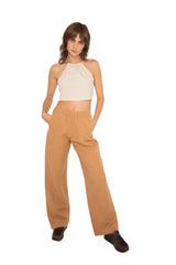 Top dos nu réversible en lin upcyclé - Made in Belgium