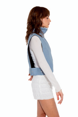 Veste sans manches ajustable en lin et coton upcyclé - Made in Belgium