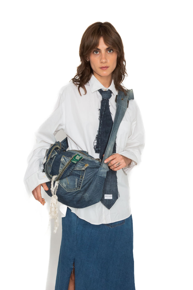 Sac à main en jeans upcyclé - Made in Belgium