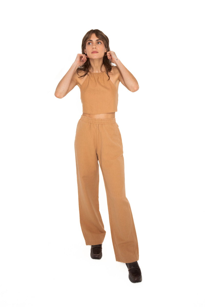 Pantalon en lin upcyclé femme - Made in Belgium