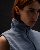 Veste sans manches ajustable en lin et coton upcyclé - Made in Belgium