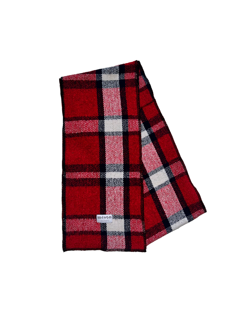 Écharpe en tartan upcyclée - Made in Belgium