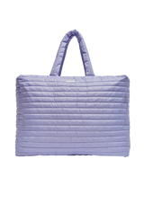 Sac voyage matelassé violet upcyclé - Made in Belgium