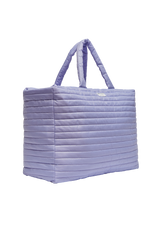 Sac voyage matelassé violet upcyclé - Made in Belgium