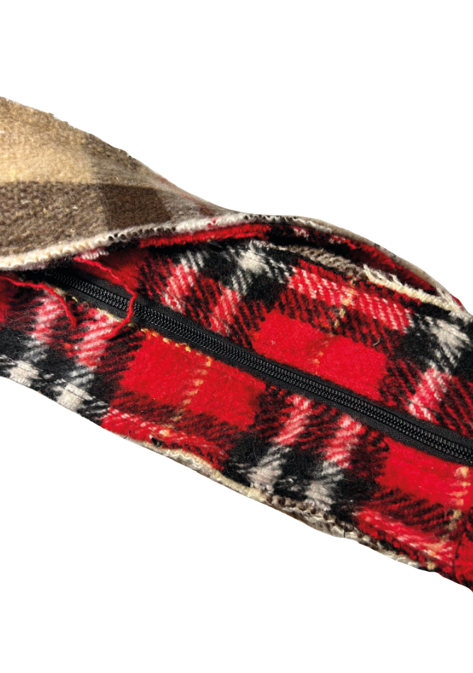 Sac à main en tartan upcyclé - Made in Belgium