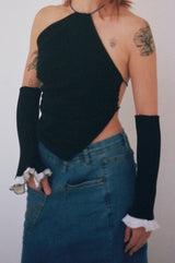 Mitaines longues upcyclées - Made in Belgium