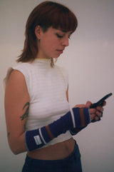 Mitaines longues upcyclées - Made in Belgium Modifier le texte alternatif