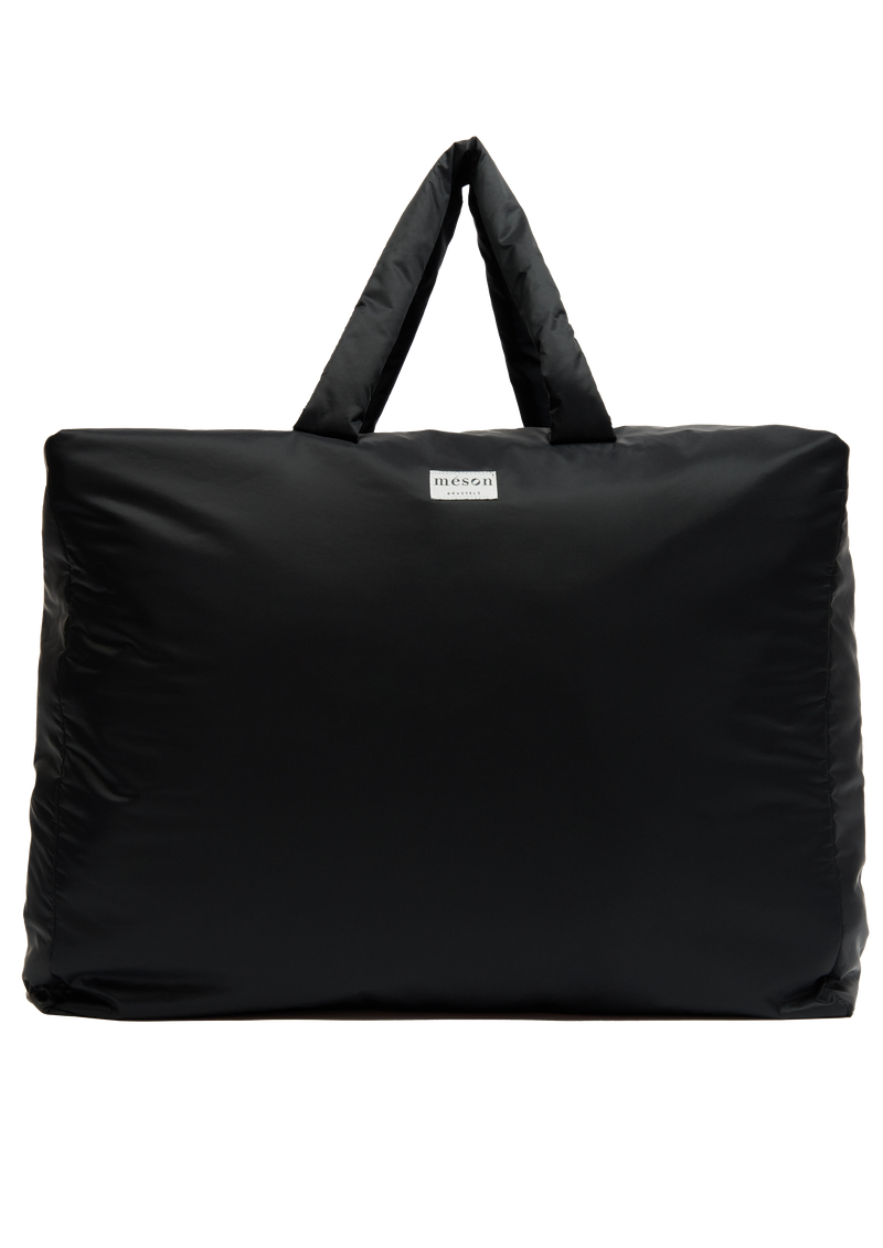 Grand sac imperméable upcyclé noir - Made in Belgium