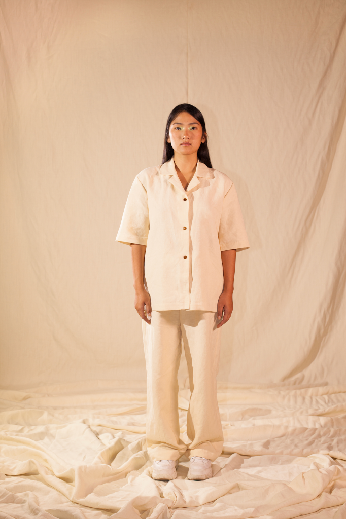 Pantalon en lin upcyclé femme - Made in Belgium