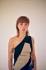 Haut top upcyclé dos nu - Made in Belgium