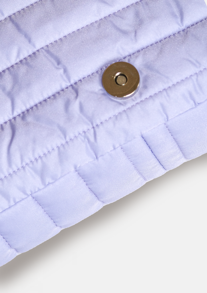 Sac en bandoulière violet matelassé upcyclé - Bandoulière réglable - Made in Belgium