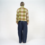 Manteau buttoned to the top - vert/beige