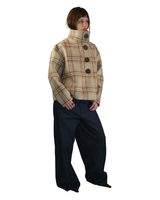 Manteau buttoned to the top - carreaux