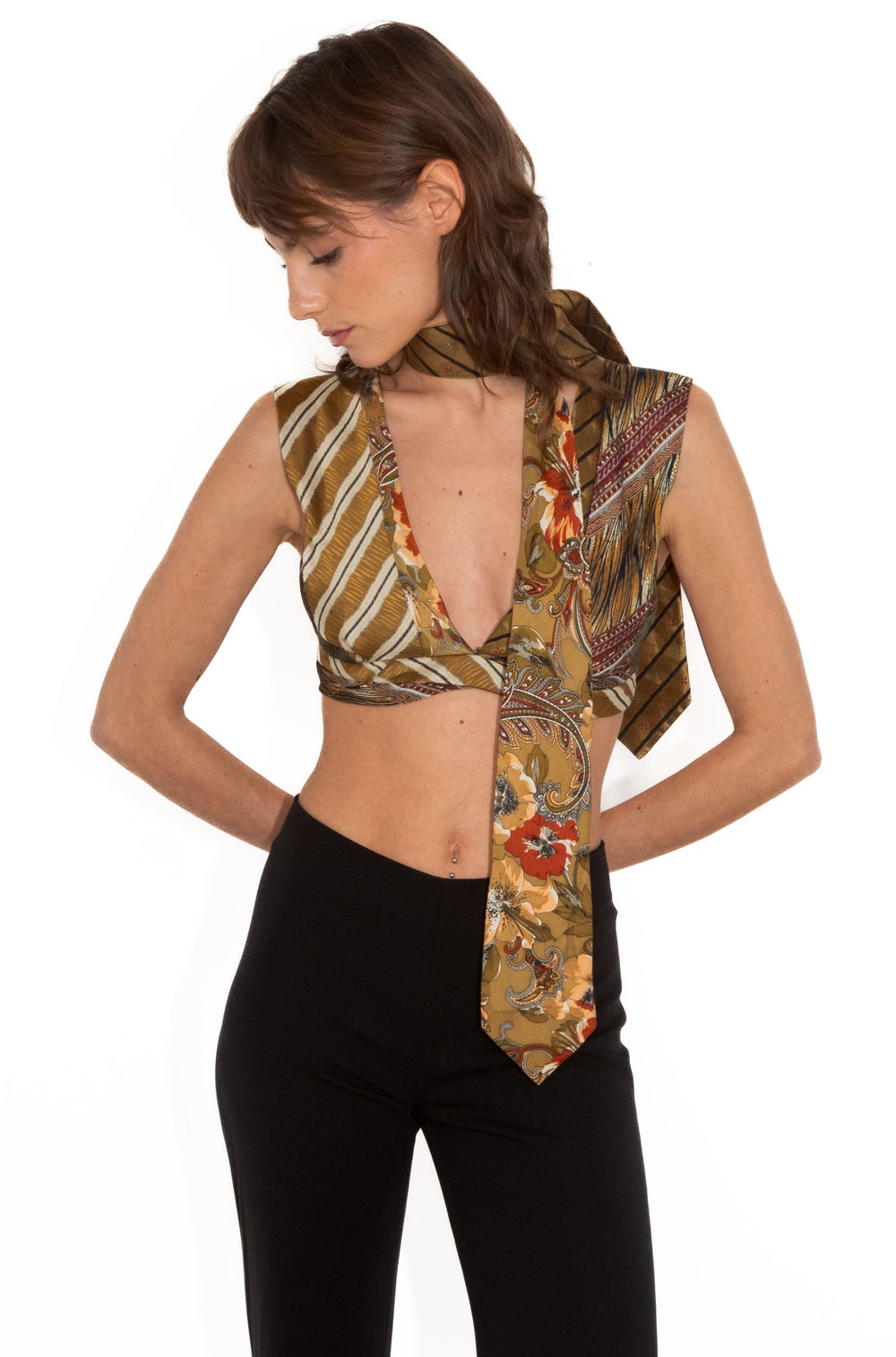 Top en cravates upcyclé - Made in Belgium