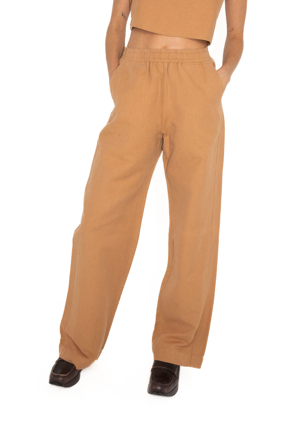 Pantalon en lin upcyclé femme - Made in Belgium