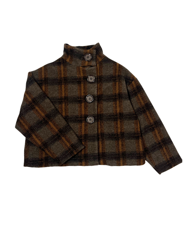 Manteau buttoned to the top - brun