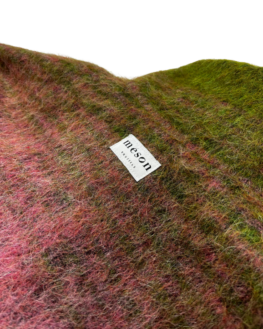 Manteau buttoned to the top - vert et rose