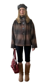 Manteau buttoned to the top - brun