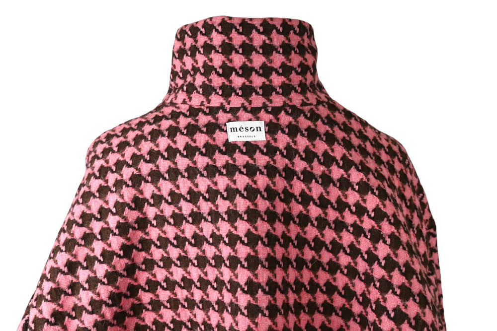 Manteau buttoned to the top - rose/brun