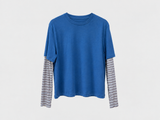 Le t-shirt deux-en-un - bleu