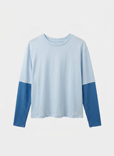 Le t-shirt deux-en-un - bleu ciel