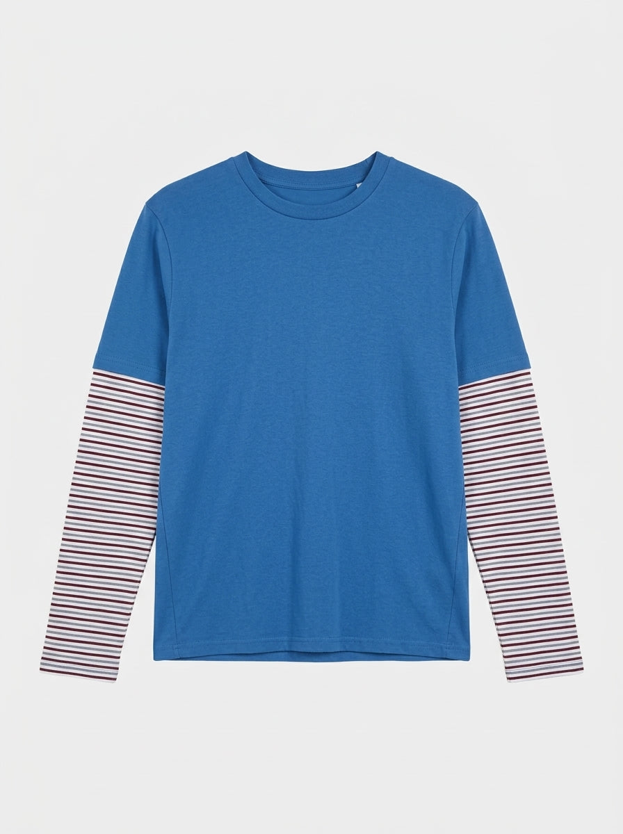 Le t-shirt deux-en-un - bleu