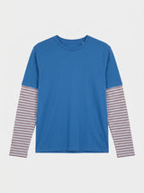 Le t-shirt deux-en-un - bleu