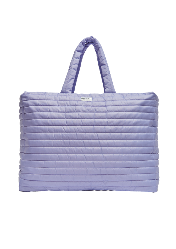 Sac voyage matelassé violet upcyclé - Made in Belgium