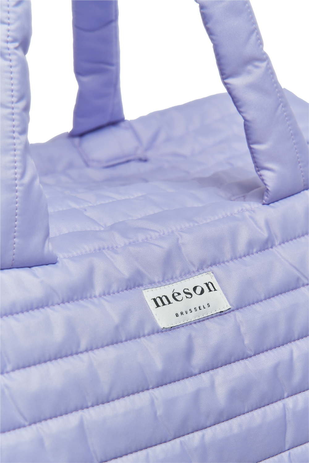 Sac voyage matelassé violet upcyclé - Made in Belgium