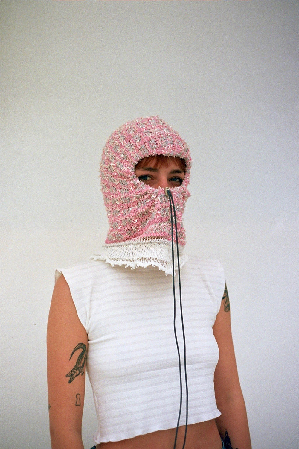 Cagoule en maille upcyclée made in Belgium 