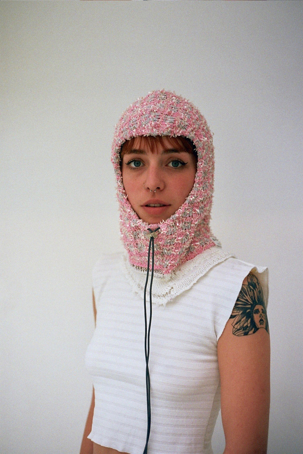 Cagoule en maille upcyclée made in Belgium